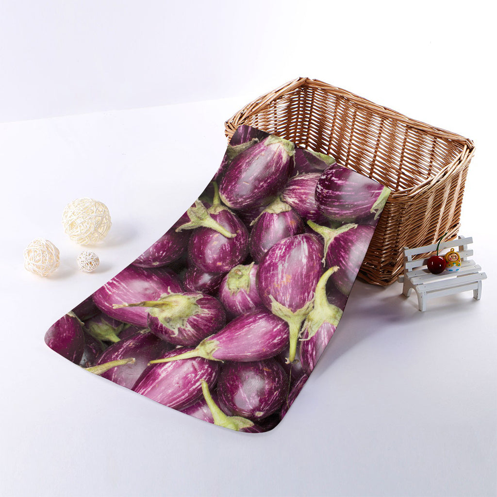 Eggplant Print Towel