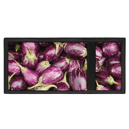 Eggplant Print Trifold Wallet