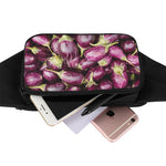 Eggplant Print Waist Bag