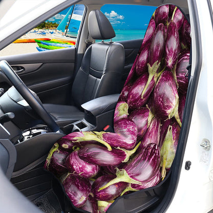 Eggplant Print Waterproof Car Seat Cover