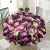 Eggplant Print Waterproof Round Tablecloth