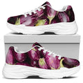 Eggplant Print White Chunky Shoes