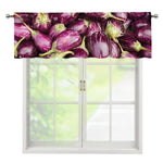 Eggplant Print Window Valance