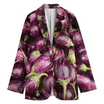 Eggplant Print Women's Blazer