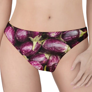 Eggplant Print Women's Thong