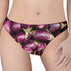 Eggplant Print Women's Thong