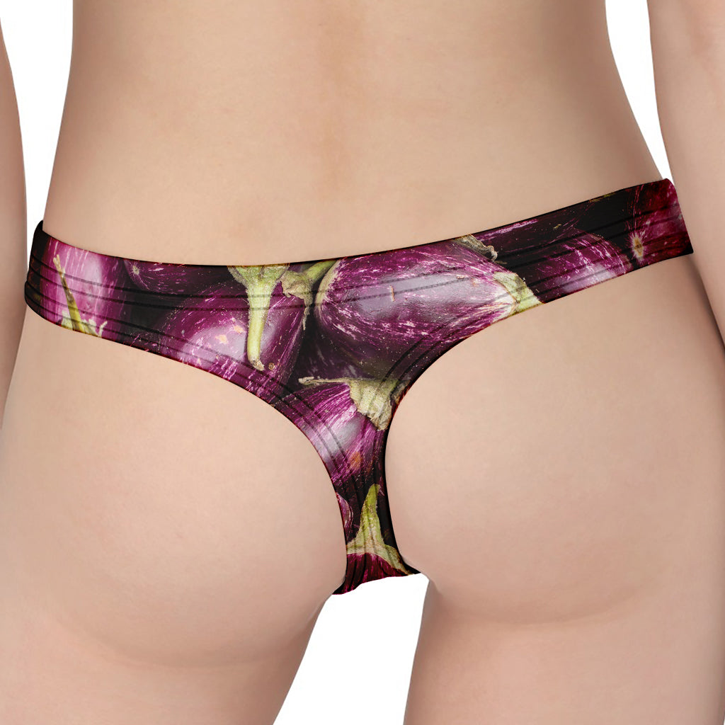 Eggplant Print Women's Thong