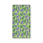 Eggplant With Leaves And Flowers Print Baby Crib Sheet