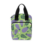 Eggplant With Leaves And Flowers Print Bible Tote Bag
