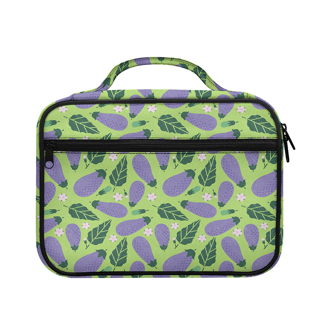 Eggplant With Leaves And Flowers Print Briefcase Bible Bag