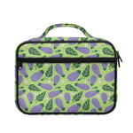 Eggplant With Leaves And Flowers Print Briefcase Bible Bag