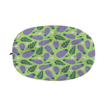 Eggplant With Leaves And Flowers Print Car Side Mirror Covers