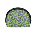 Eggplant With Leaves And Flowers Print Coin Purse