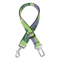 Eggplant With Leaves And Flowers Print Dog Seat Belt