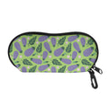 Eggplant With Leaves And Flowers Print Glasses Case