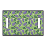Eggplant With Leaves And Flowers Print Golf Cart Seat Cover