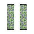 Eggplant With Leaves And Flowers Print Handle Covers