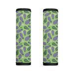 Eggplant With Leaves And Flowers Print Handle Covers