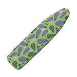 Eggplant With Leaves And Flowers Print Ironing Board Cover