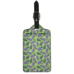 Eggplant With Leaves And Flowers Print Luggage Tag