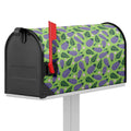 Eggplant With Leaves And Flowers Print Mailbox Cover