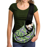 Eggplant With Leaves And Flowers Print Pet Sling Carrier