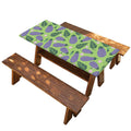 Eggplant With Leaves And Flowers Print Picnic Table Cover