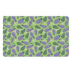 Eggplant With Leaves And Flowers Print Polyester Doormat