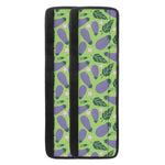 Eggplant With Leaves And Flowers Print Refrigerator Handle Covers
