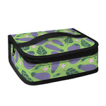 Eggplant With Leaves And Flowers Print Small Lunch Bag