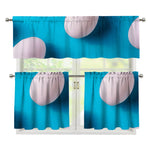 Eggs Pattern Print 3 Piece Kitchen Curtains