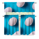 Eggs Pattern Print 3 Piece Kitchen Curtains