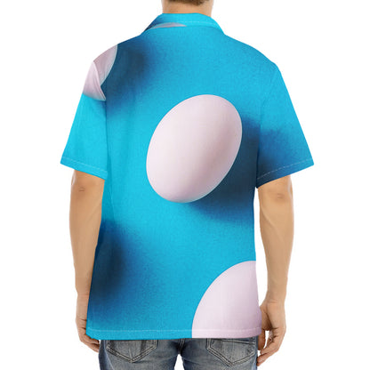 Eggs Pattern Print Aloha Shirt