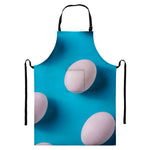 Eggs Pattern Print Bib Apron With Pocket