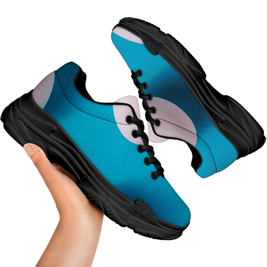 Eggs Pattern Print Black Chunky Shoes