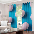 Eggs Pattern Print Dimout Grommet Curtains