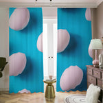 Eggs Pattern Print Blackout Pencil Pleat Curtains