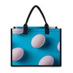 Eggs Pattern Print Canvas Tote Bag