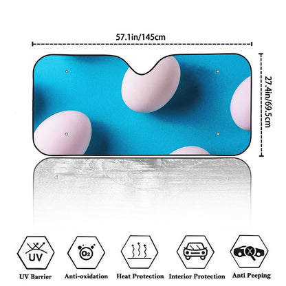 Eggs Pattern Print Car Windshield Sun Shade