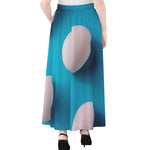 Eggs Pattern Print Chiffon Maxi Skirt