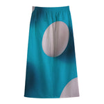 Eggs Pattern Print Cotton Front Slit Maxi Skirt