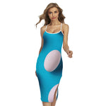 Eggs Pattern Print Cross Back Cami Dress