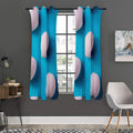 Eggs Pattern Print Grommet Curtain Panels
