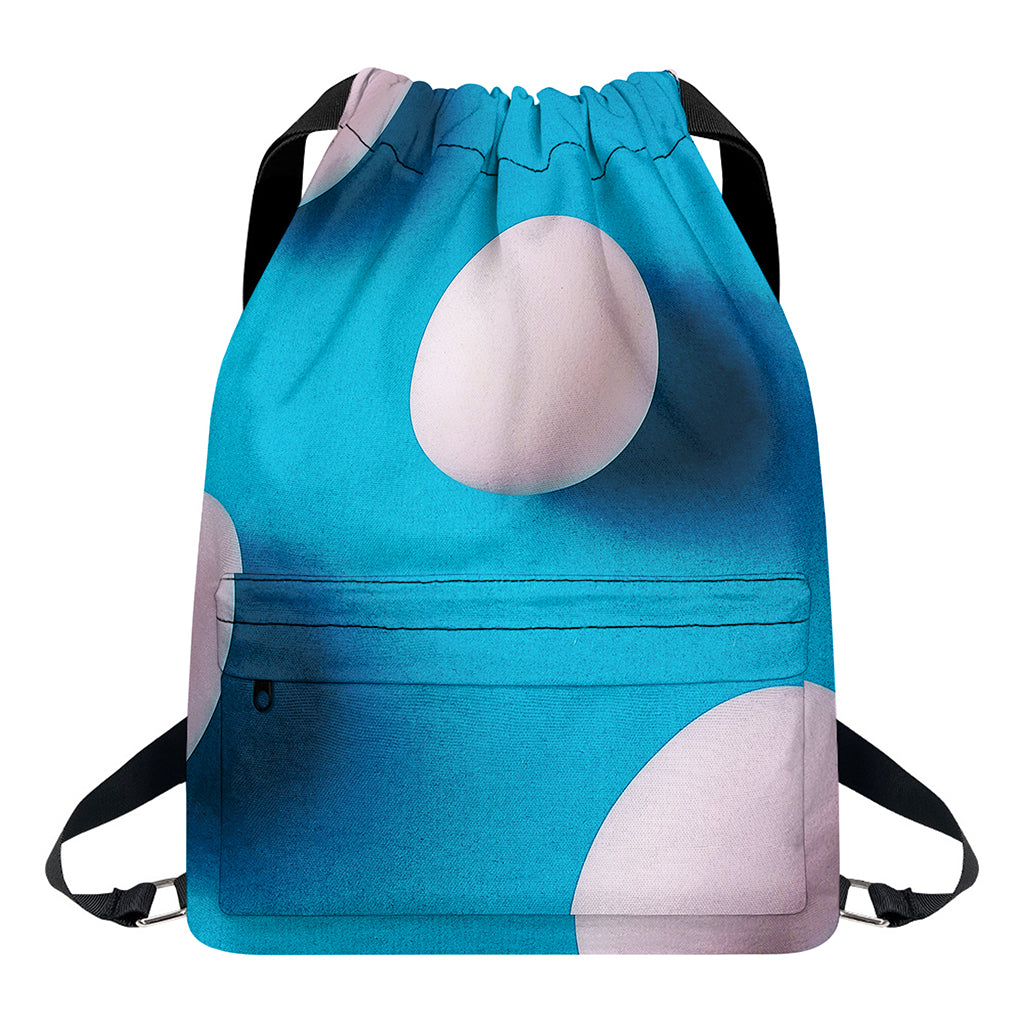 Eggs Pattern Print Drawstring Backpack