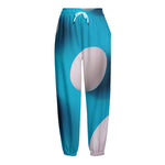 Eggs Pattern Print Fleece Lined Knit Pants