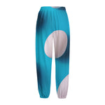 Eggs Pattern Print Fleece Lined Knit Pants