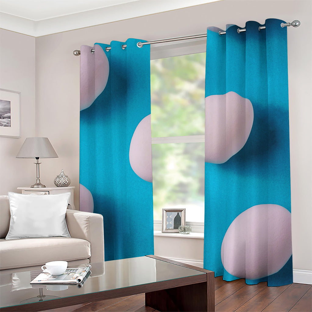 Eggs Pattern Print Grommet Curtains