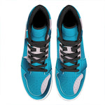 Eggs Pattern Print High Top Leather Sneakers