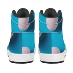 Eggs Pattern Print High Top Leather Sneakers