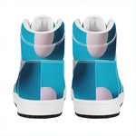 Eggs Pattern Print High Top Leather Sneakers